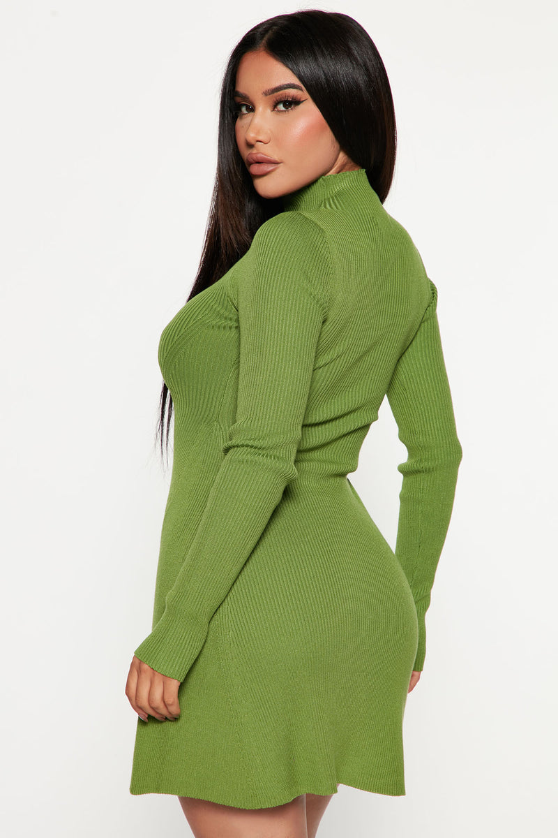 Flirty And Fun Sweater Mini Dress - Green | Fashion Nova, Dresses ...
