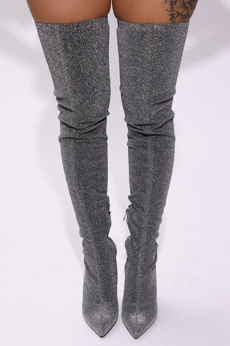 Fashion nova glitter boots top