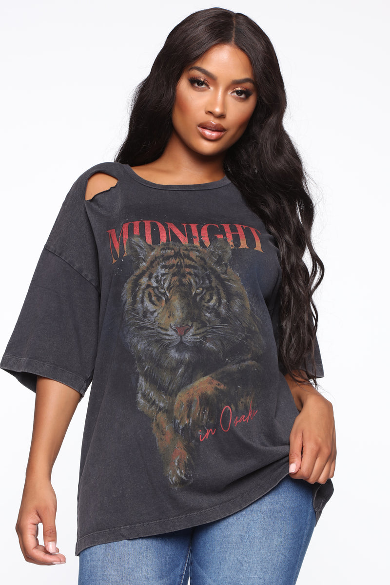 Midnight Tiger Tunic Top - Black | Fashion Nova, Screens Tops and ...