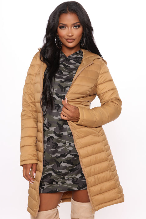 Padded Landing Puffer Coat Camel Fashion Nova Jackets Coats