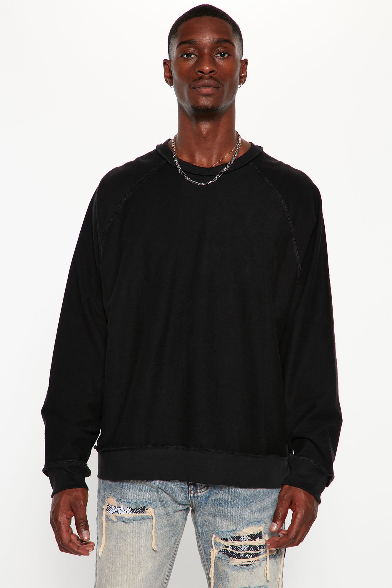 Rawness Inside Out Sweatshirt - Black | Fashion Nova, Mens Fleece