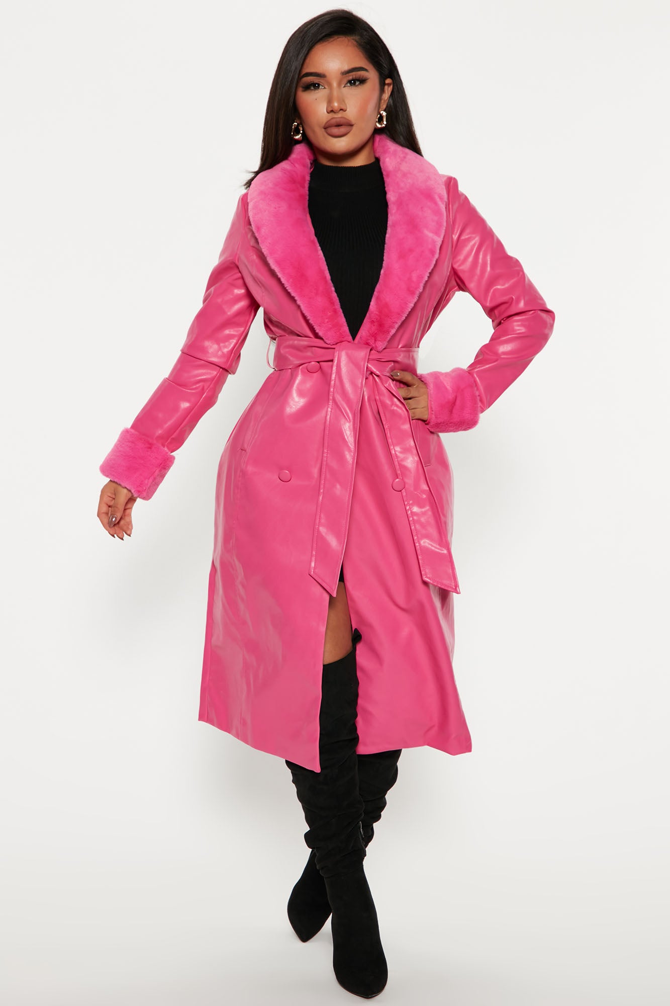 As Seen On Screen Coat Fuchsia