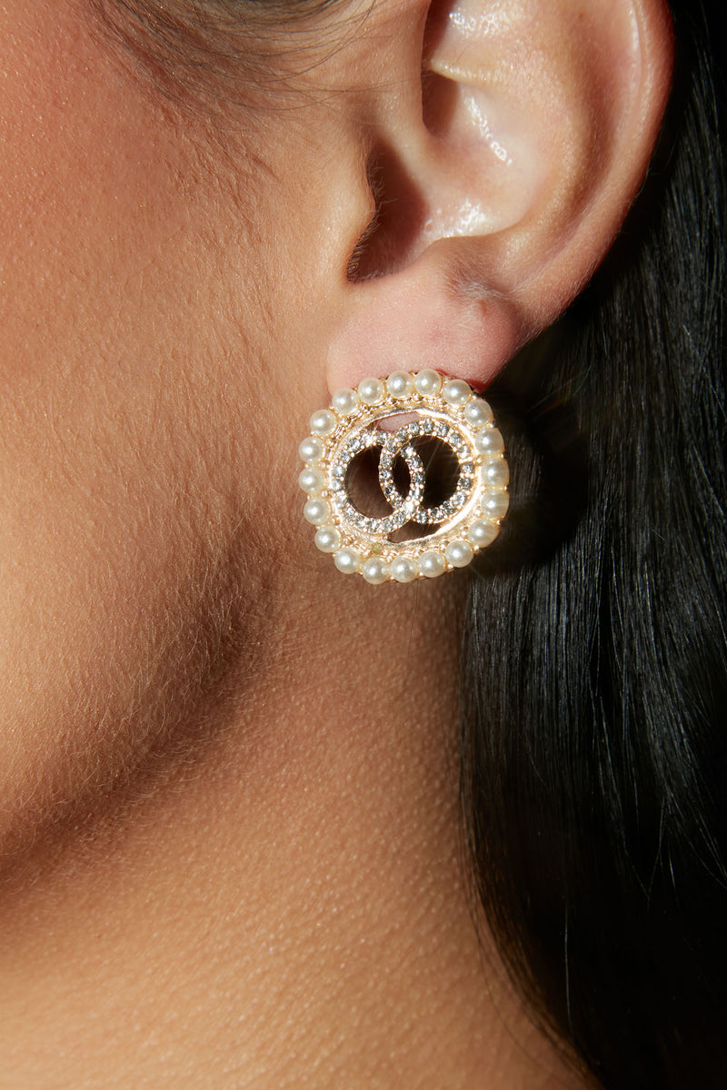 Double Trouble Stud Earrings Gold Fashion Nova, Jewelry Fashion Nova