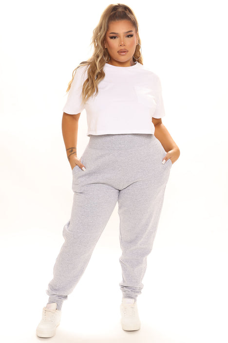 Tessa Fleece Lounge Jogger - Grey, Fashion Nova, Lounge