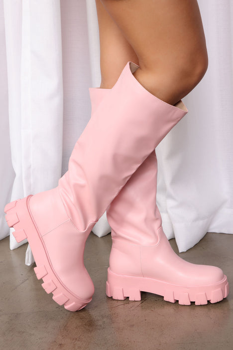 Soft pink boots clearance