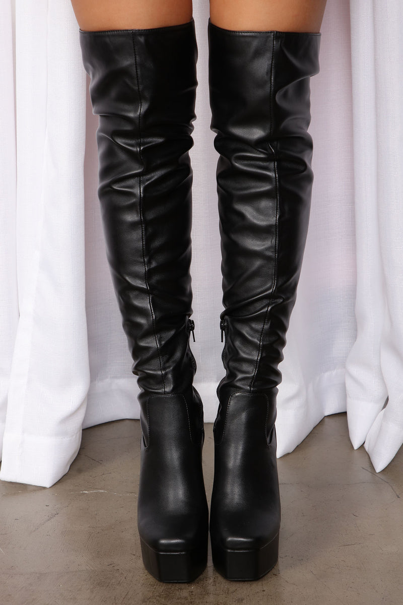 Be My Muse Over The Knee Boots - Black | Fashion Nova, Shoes | Fashion Nova