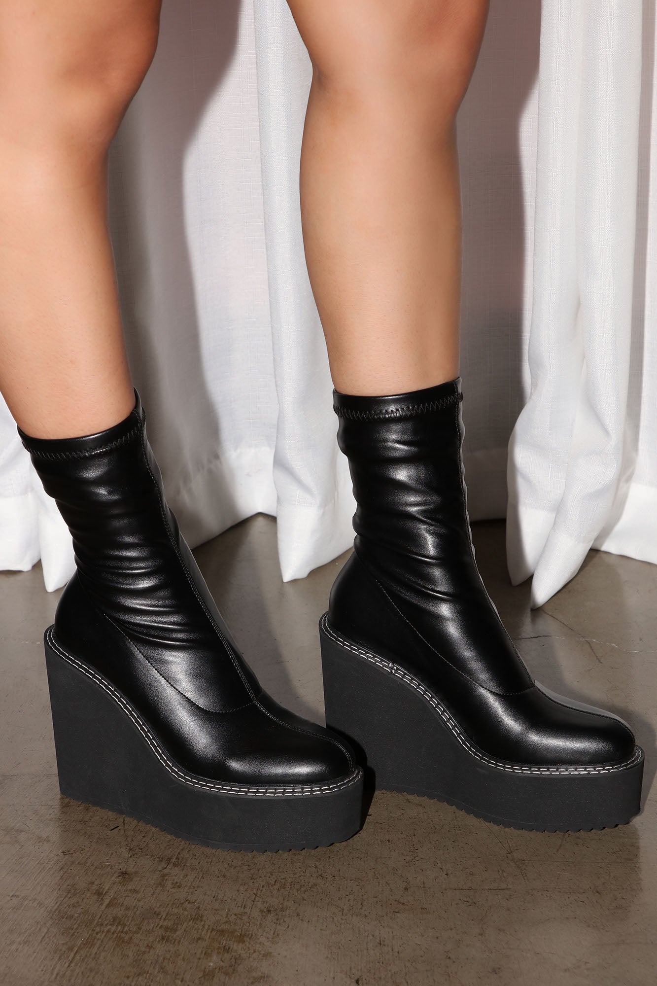 Best Version Of Me Wedge Booties - Black, Fashion Nova, Shoes