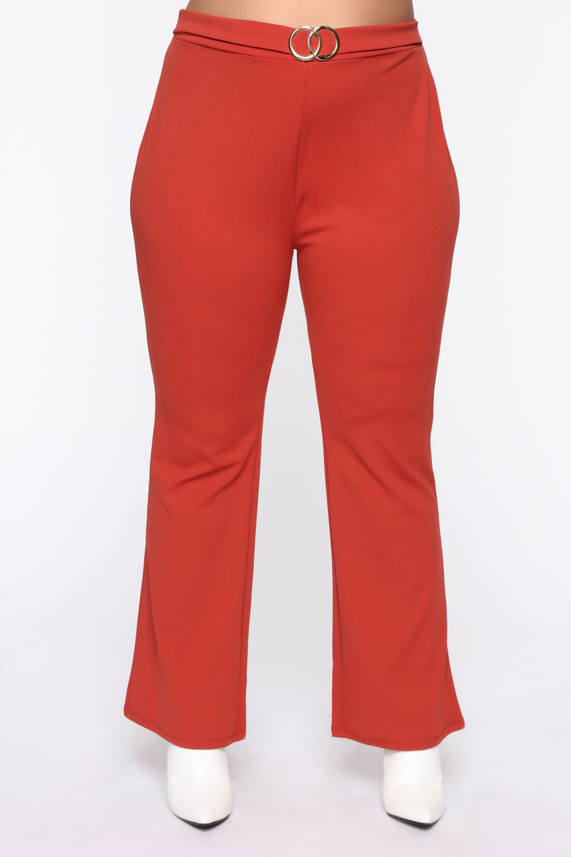High Expectations Belted Pants - Rust | Fashion Nova, Pants | Fashion Nova