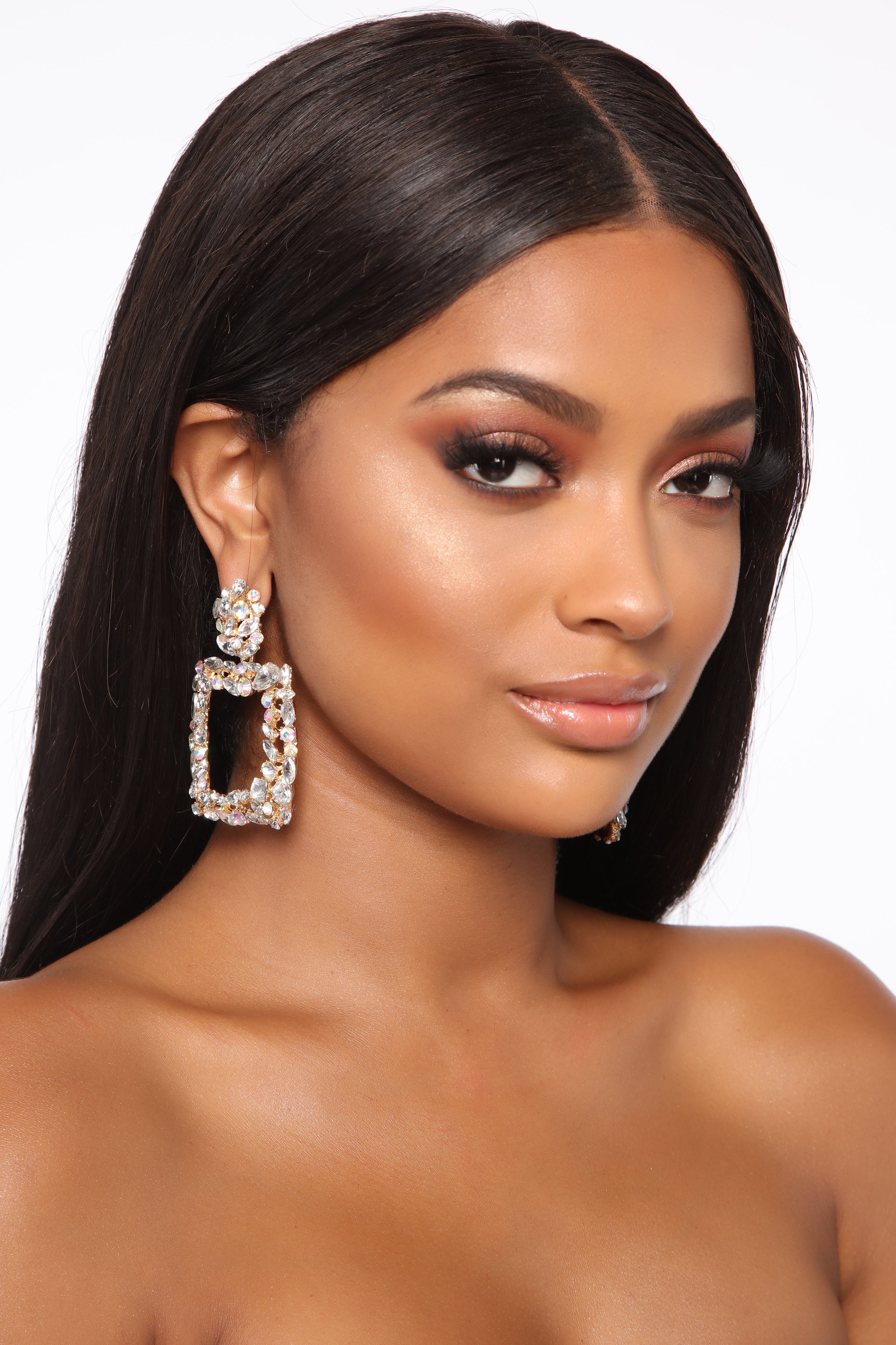 Too Famous Earrings Gold Clear Fashion Nova Jewelry Fashion