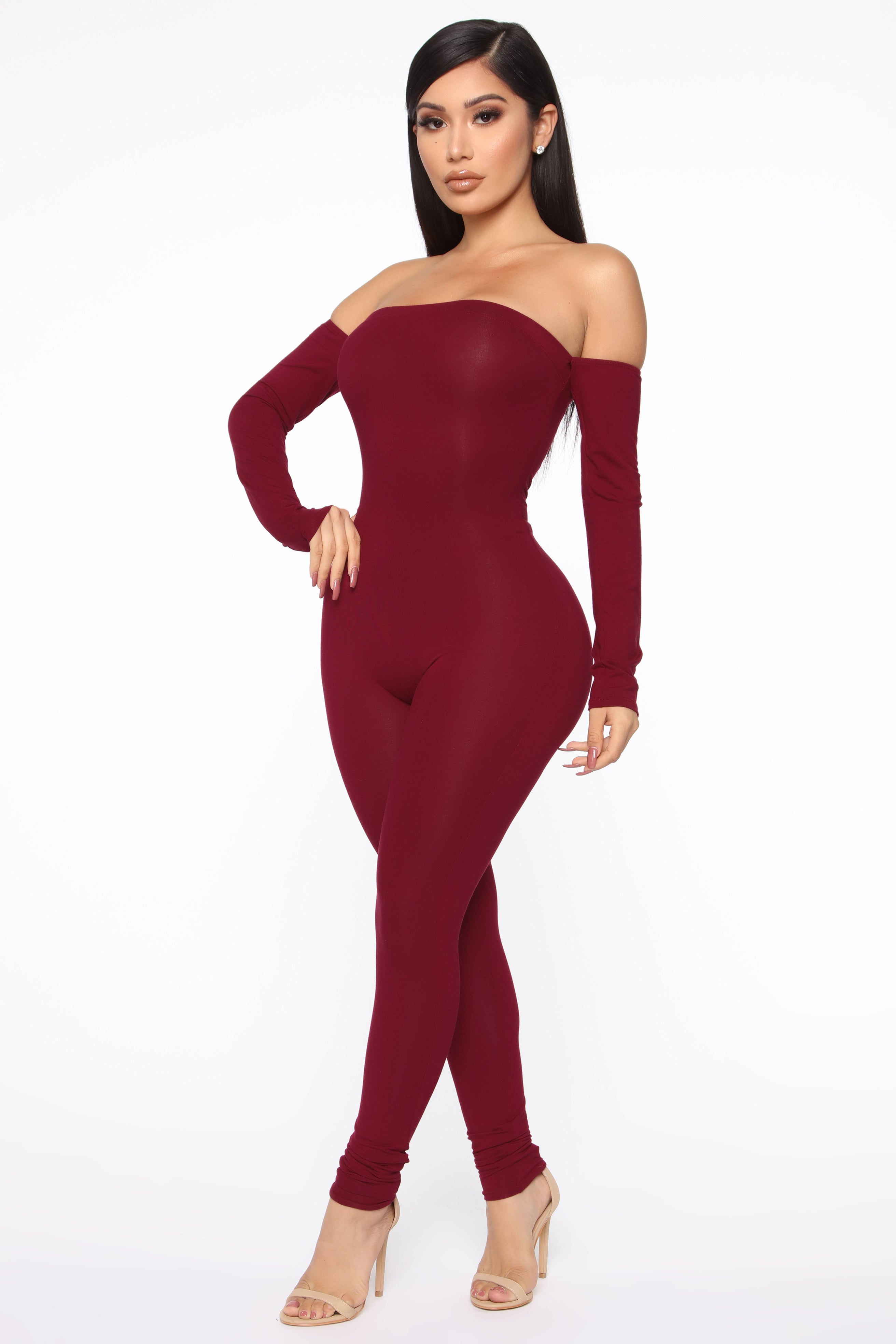 Off the shoulder shop jumpsuit fashion nova