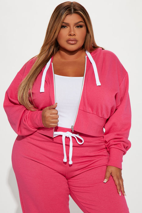 Chill Mode Hoodie And Jogger Set Pink