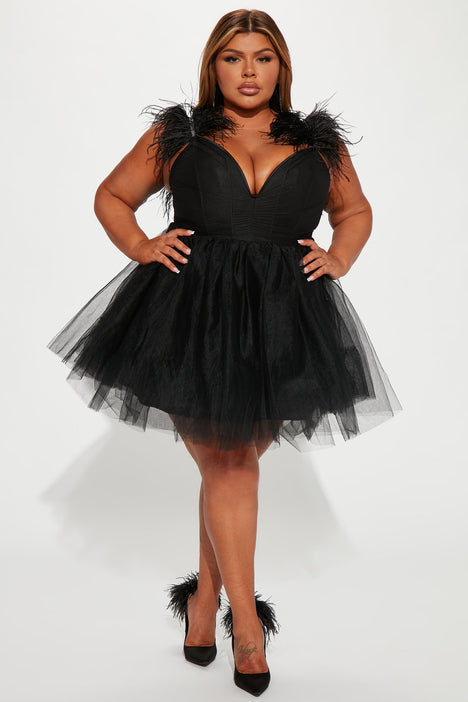 Plus size sales black tutu dress
