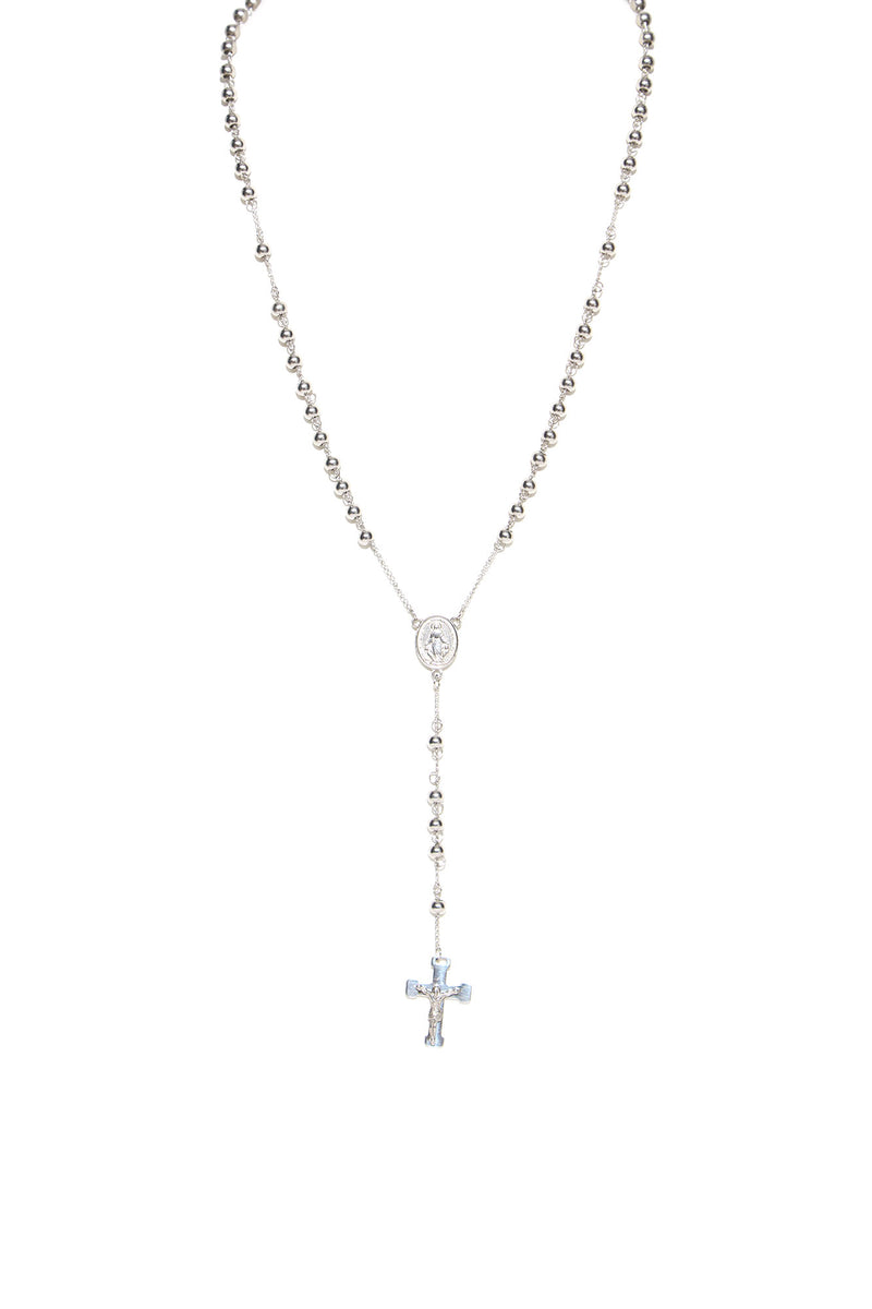 22'' Daily Rosary Chain - Silver | Fashion Nova, Mens Jewelry | Fashion ...