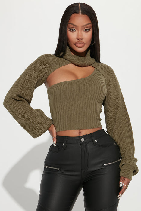 Olive turtleneck sweater hot sale