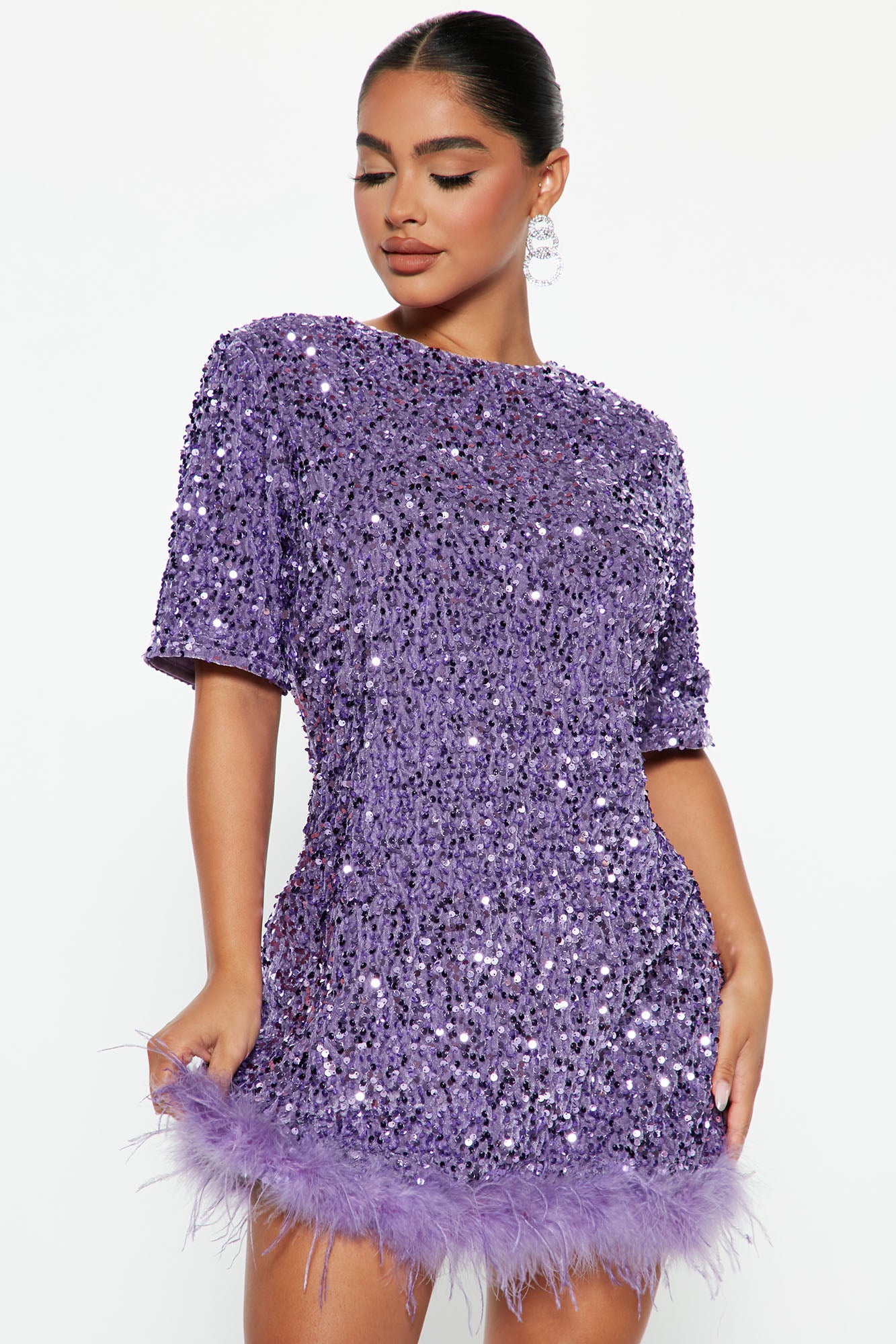 T shirt dress glitter hot sale