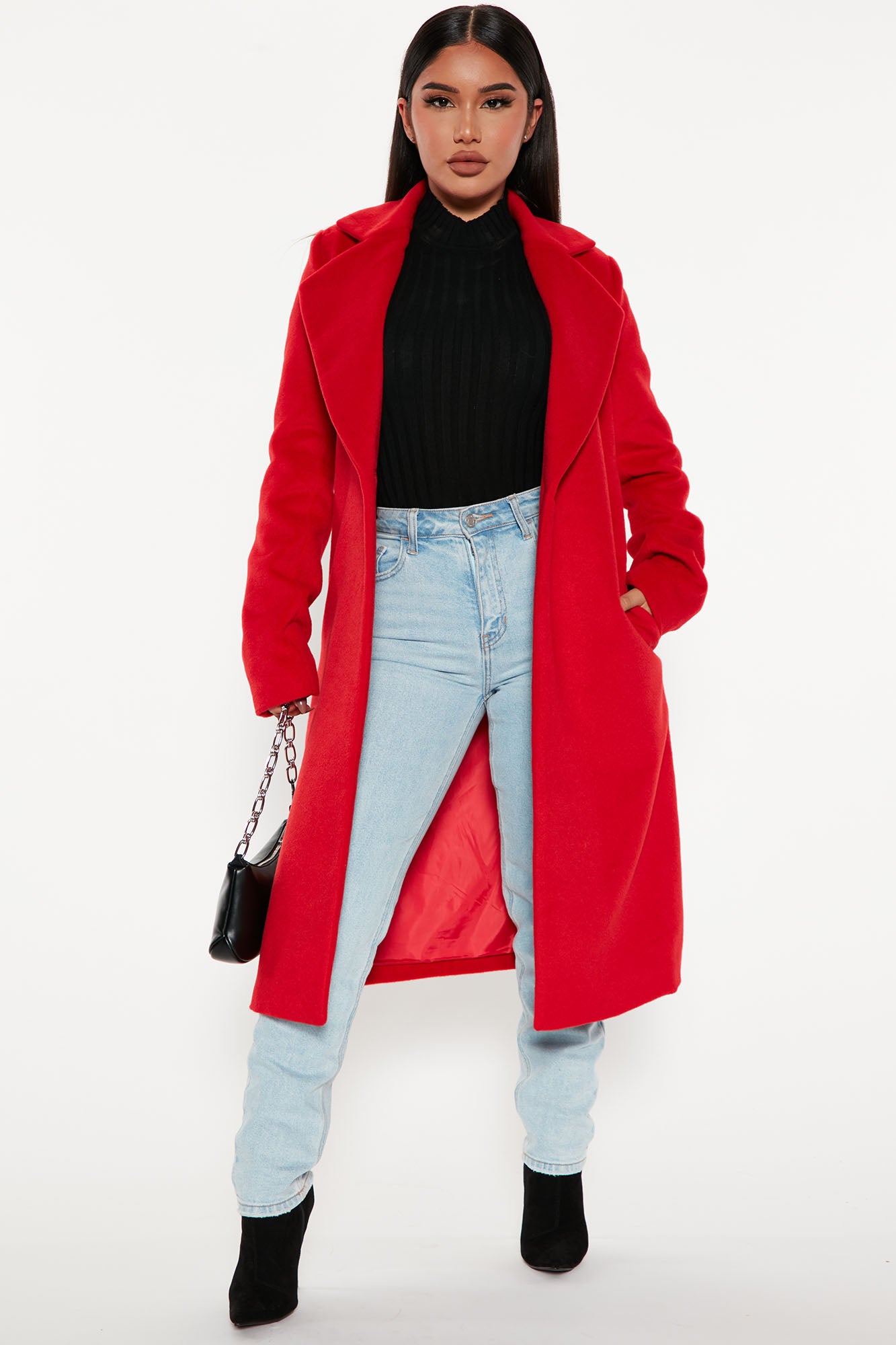 Fashion nova red coat online