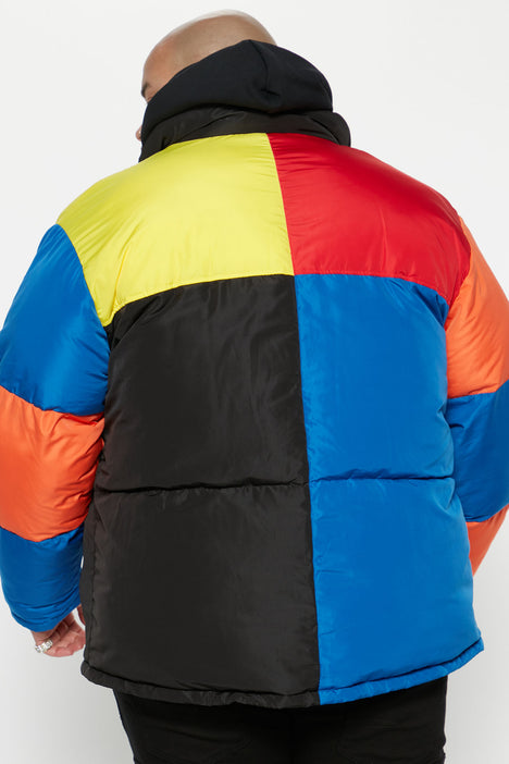 Rainbow puffer jacket fashion new arrivals nova