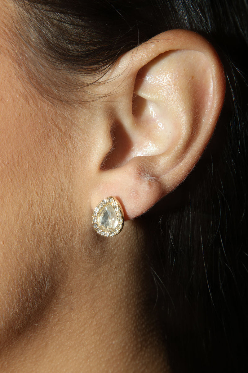 Champagne Showers Stud Earring Set Gold Fashion Nova, Jewelry