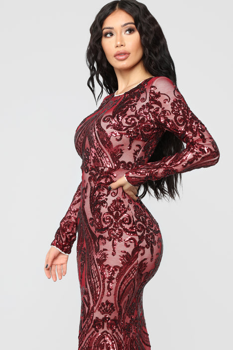Unforgettable romance sequin top dress