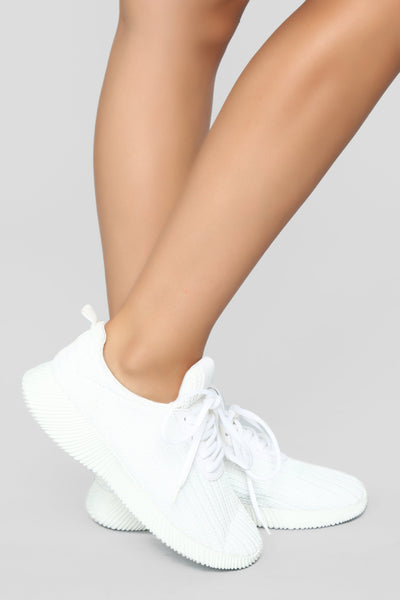 Fashion nova white sneakers sale