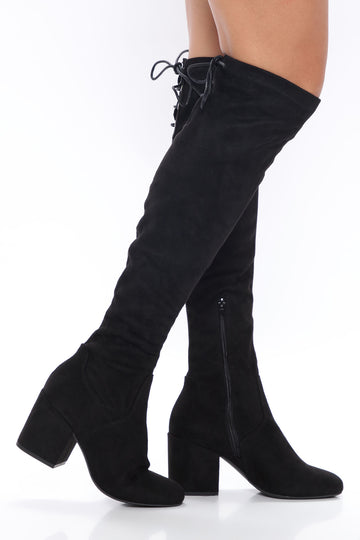 Lots Of Love Heeled Boots Black Fashion Nova Shoes Fashion Nova