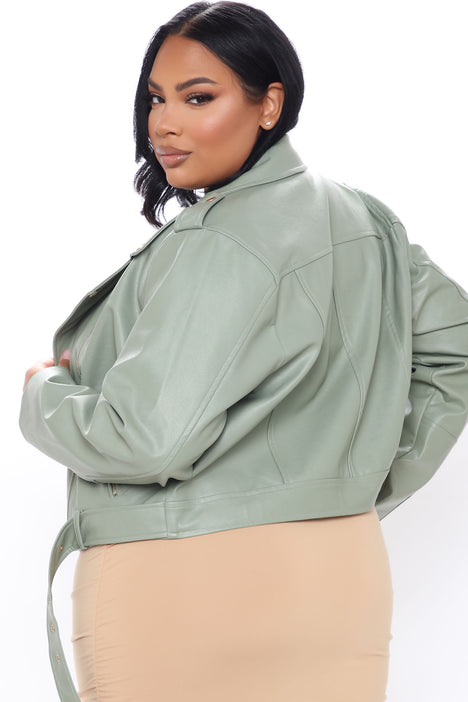 Men's Its A Vibe Faux Leather Snake Skin Jacket Combo in Grey Size XL by Fashion Nova