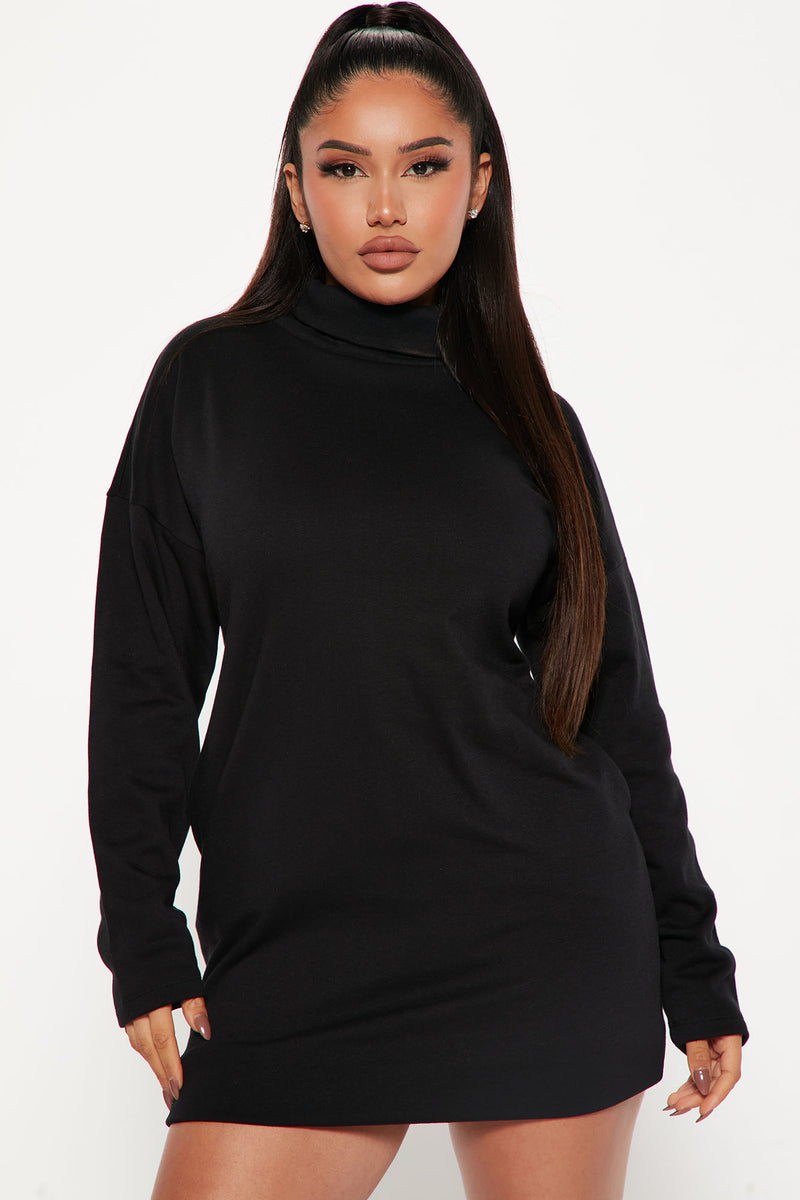 Lala Sweatshirt Dress - Black | Fashion Nova, Dresses | Fashion Nova