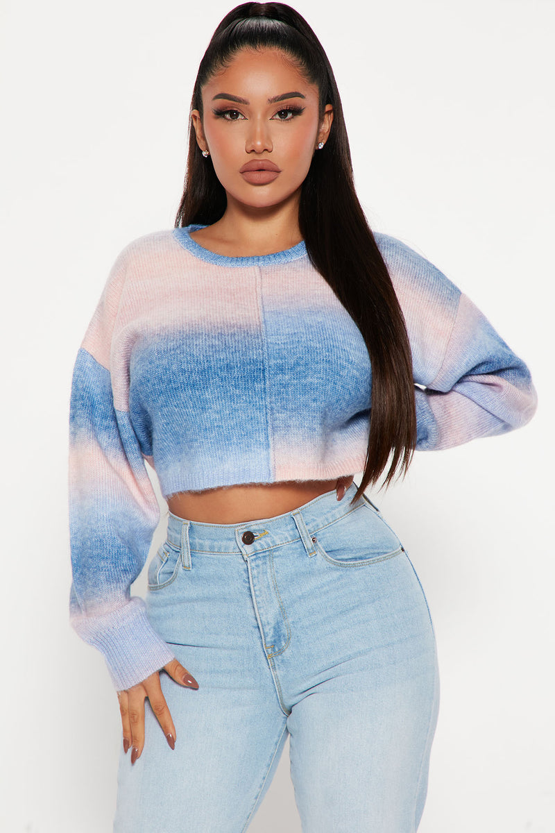 Not So Subtle Spacedye Sweater - Blue/combo | Fashion Nova, Sweaters ...