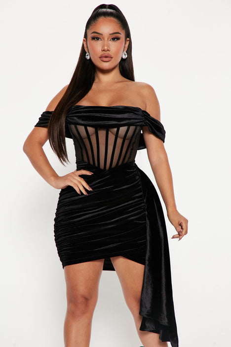 Fashion nova black outlet midi dress