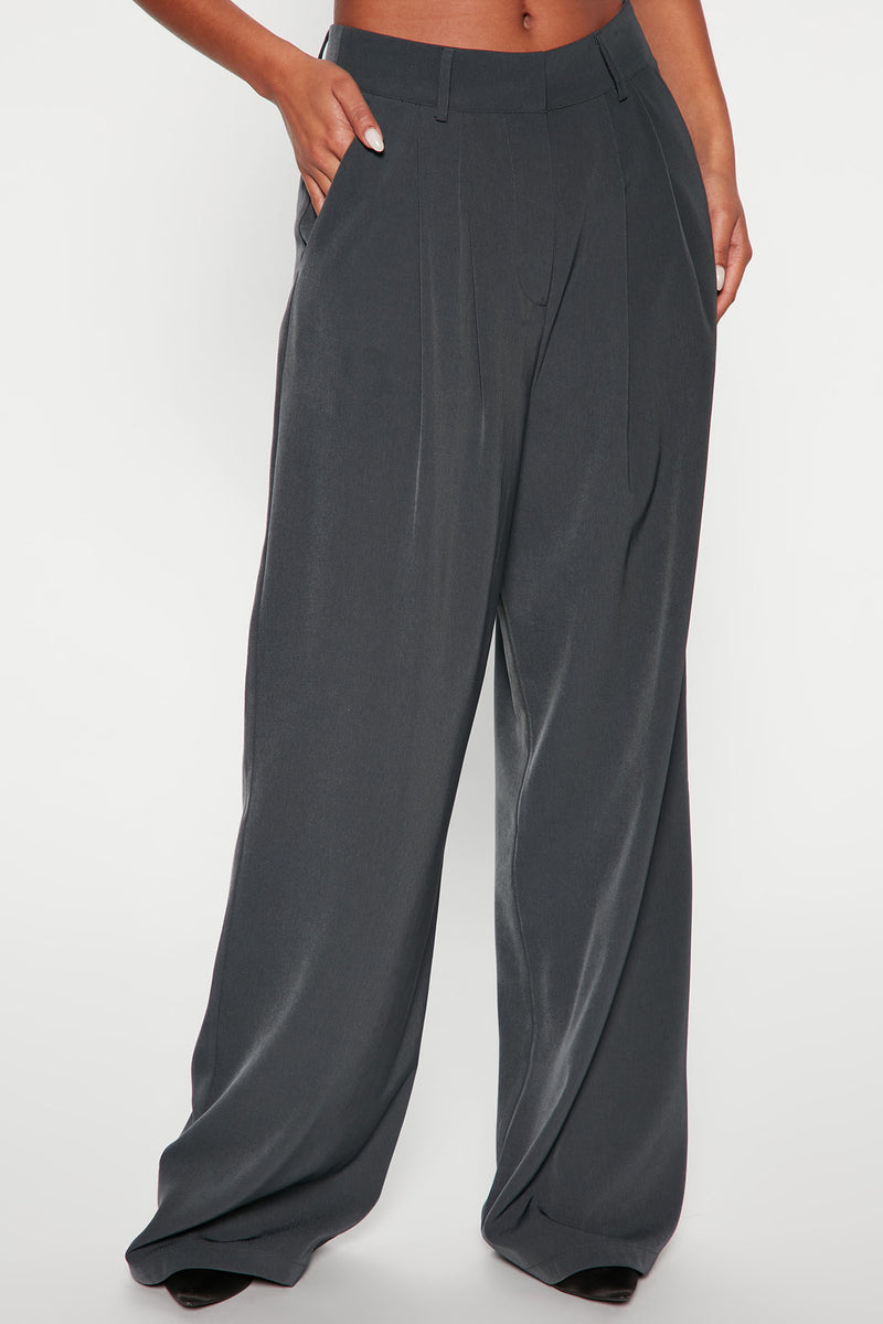 Olsen High Rise Trouser - Charcoal | Fashion Nova, Pants | Fashion Nova