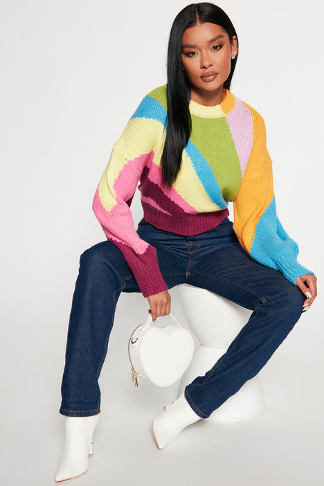 Fashion nova rainbow deals sweater