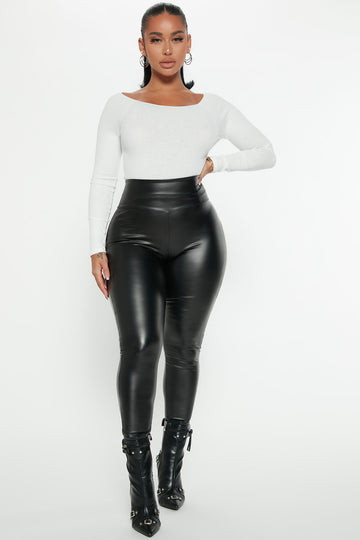 Discover Faux Leather Leggings