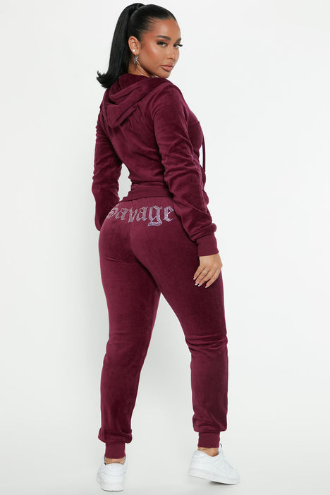 Fashion nova velvet tracksuit on sale