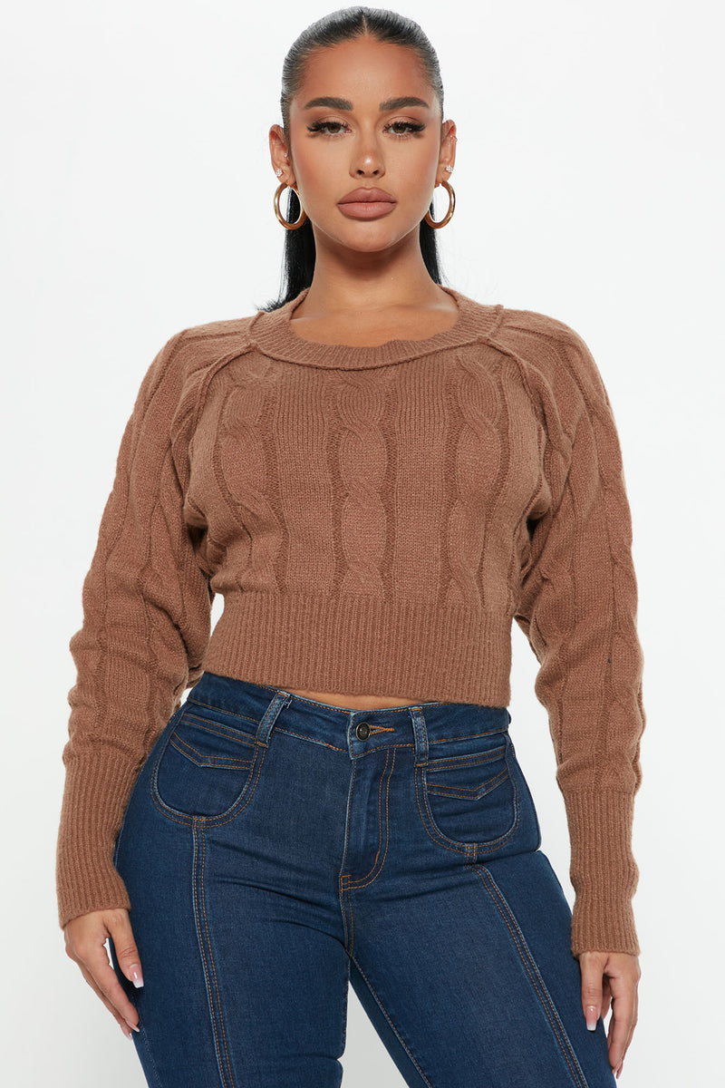 Charade Cable Knit Sweater - Mocha | Fashion Nova, Sweaters | Fashion Nova