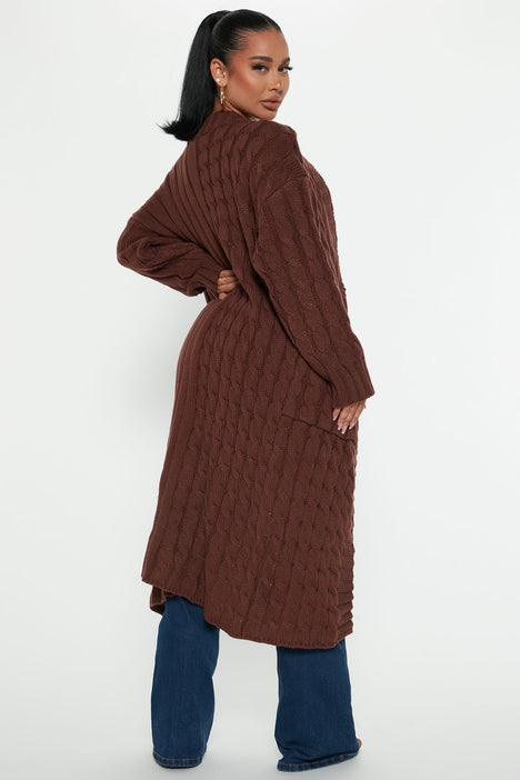 Burnt orange deals duster cardigan