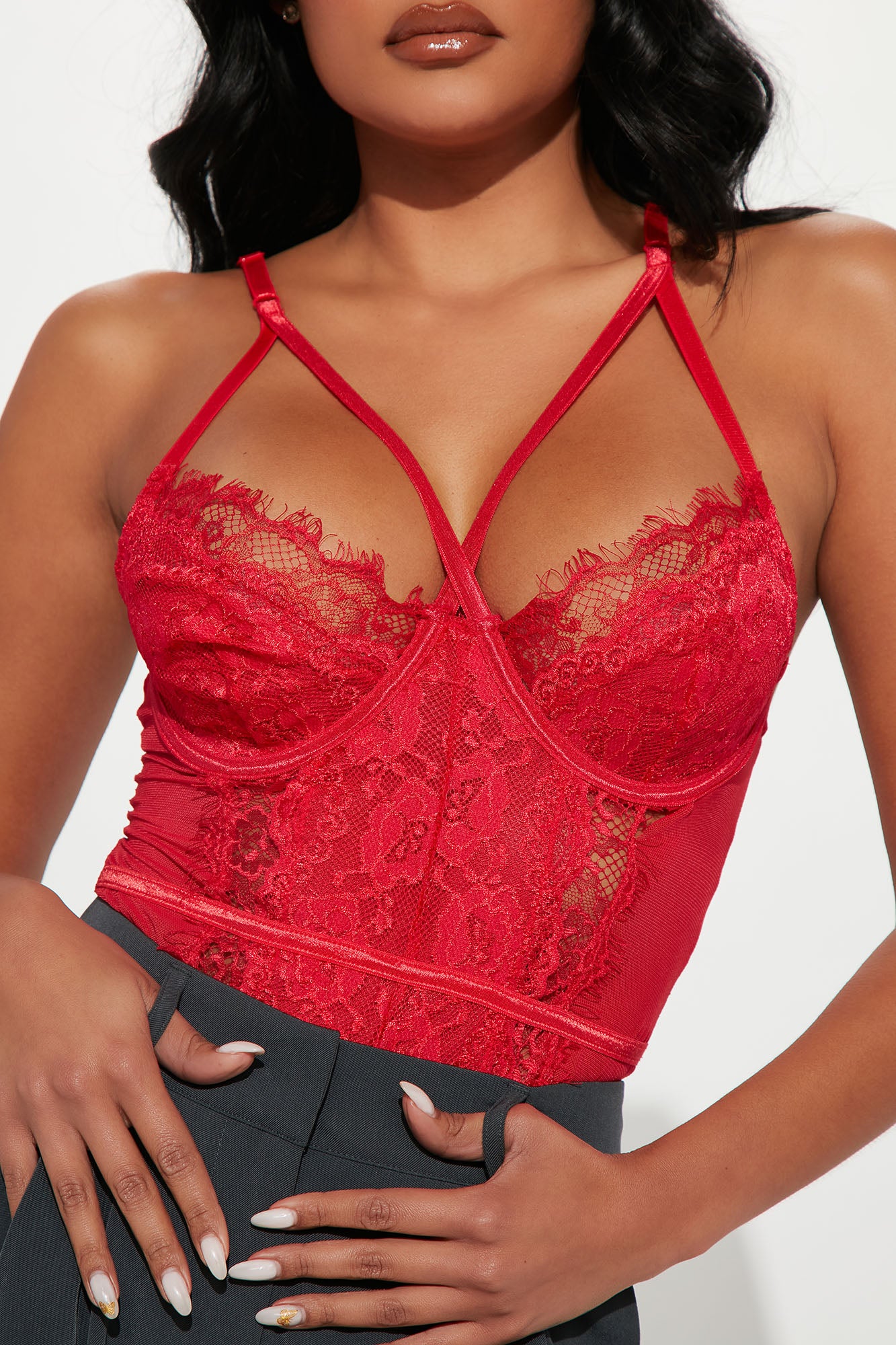 Somebody To Love Lace Teddy - Red