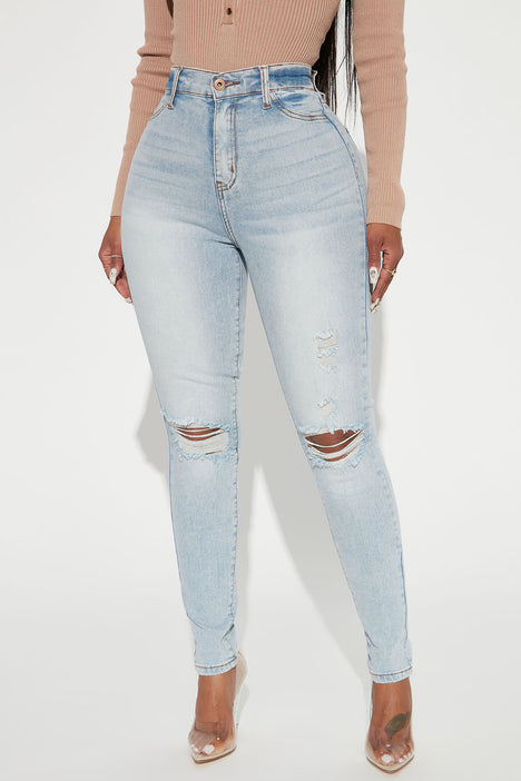 Turn' Heads Booty Lifting Skinny Jeans - Light Wash, Fashion Nova, Jeans