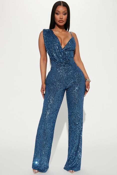 Sequin jumpsuit fashion nova hotsell
