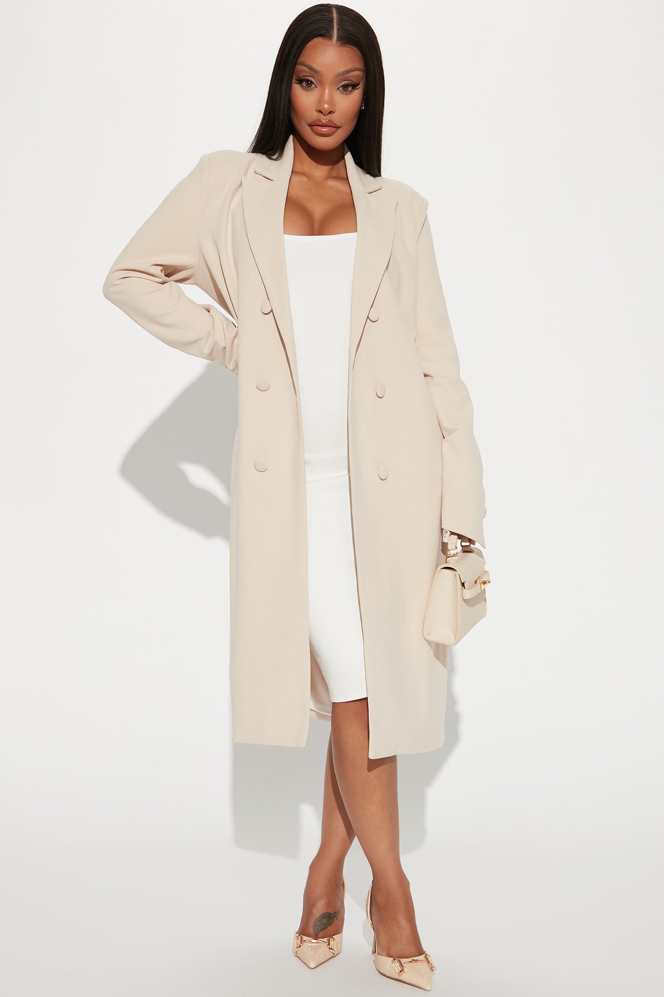 Long blazer sale coat