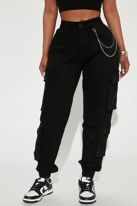 Fashion nova shop black cargo pants