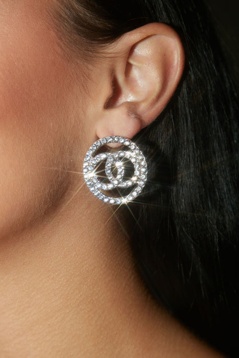 On A Double Date Earrings - Silver, Fashion Nova, Jewelry