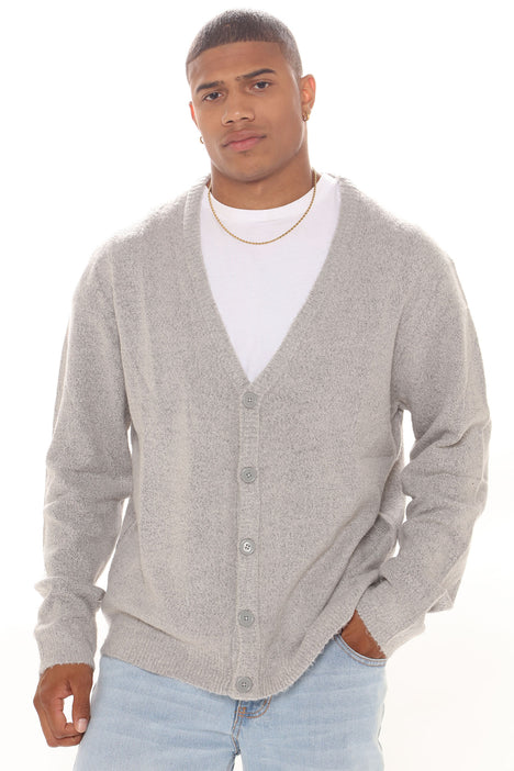 Your Cozy Classic Cardigan Grey Fashion Nova Mens Sweaters