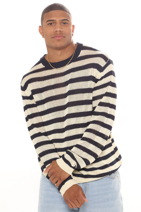 Striped sweater shirt hotsell