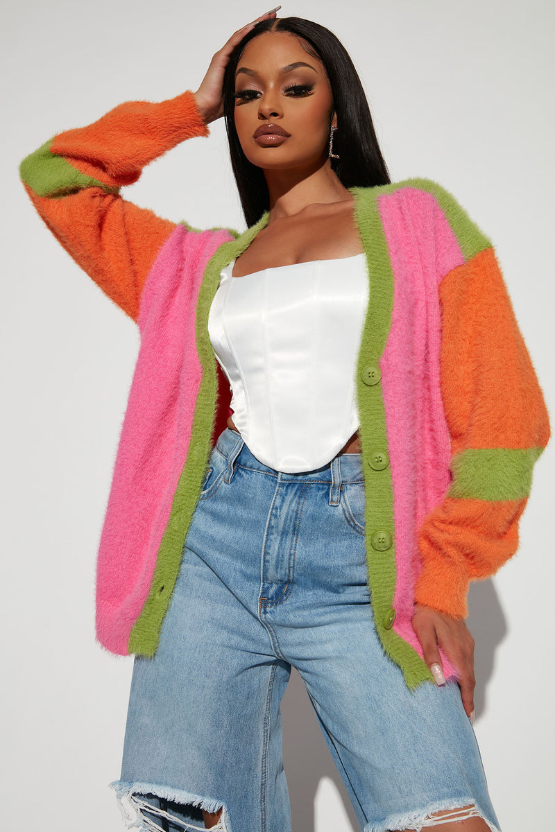 Crazy Talk Colorblock Sweater - Hot Pink/combo | Fashion Nova, Sweaters ...
