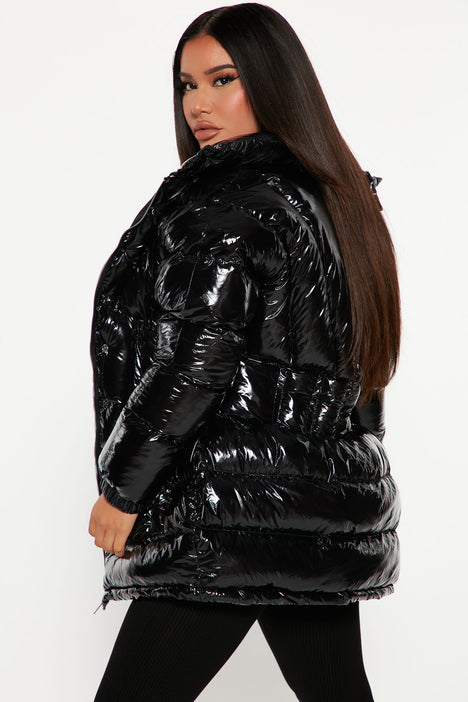 Hype Me Up Puffer Jacket Black