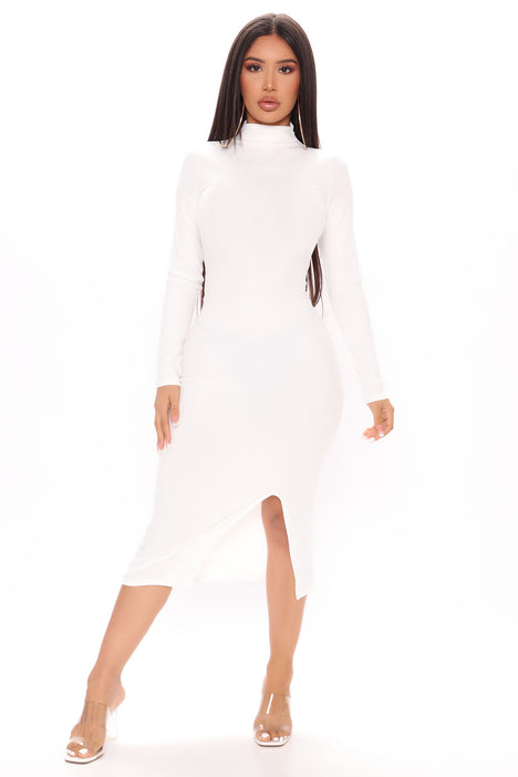 Happy Hour Feels Midi Dress White Fashion Nova Dresses