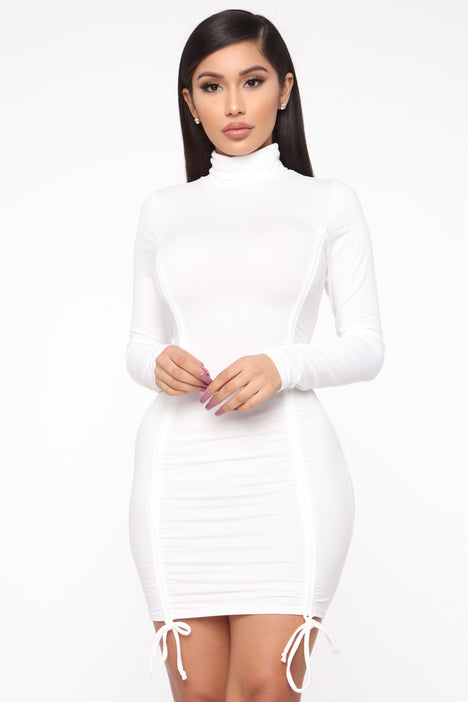 White bodycon online dress fashion nova