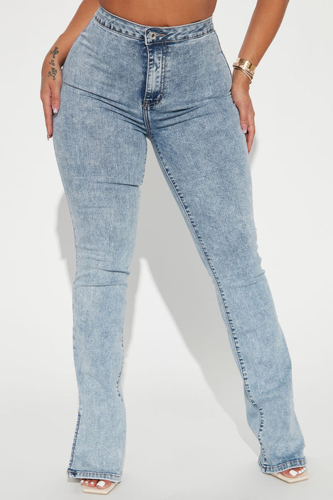 Acid wash shop bootcut jeans