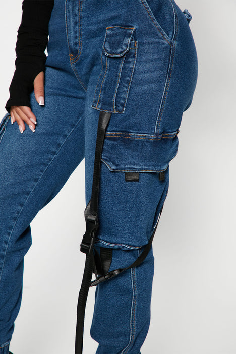 Fashion nova denim joggers on sale