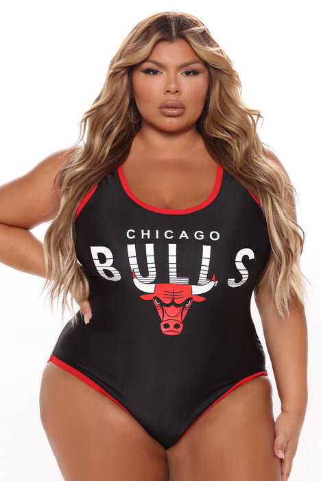 Bank Shot Bulls Bodysuit - Black/Red
